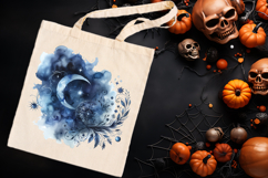 Horror blue Halloween night sky clipart t shirt design png Product Image 4