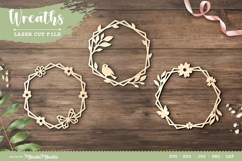 Pretty wreath laser cut files Product Image 1