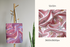 Pink Silk Digital Paper Kit Rococo Valentine Patterns Product Image 5