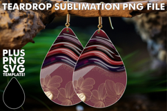 Whimsical Teardrop Earrings MAGIC PNG, Pattern Product Image 1
