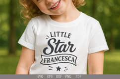 Little Star Francesca SVG Personalized Name Design for Gifts Product Image 3