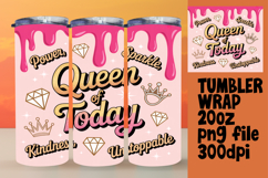 TRENDY 20oz Tumbler PNG Template , Girl Quote Product Image 1