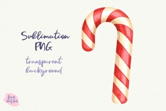 Vintage Christmas Candy Cane Clipart Retro Christmas PNG Product Image 3
