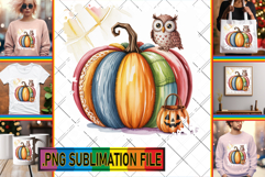 Cheerful TOTE BAG Art Ideas, Pumpkin Watercolor Product Image 1