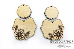 Two part Flower Earrings Digital Download Product Image 3