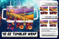 Serene Floral Serenade 40oz Tumbler Sublimation Product Image 1