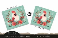 Cute Christmas Bird Tumbler Wrap PNG Product Image 3