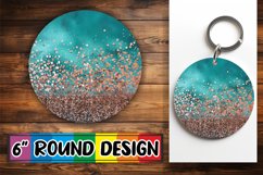 Dazzling Petal Blossom Sublimation Circle: Keychain, Coaster Product Image 1