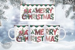 Merry Christmas Mug Wrap - Christmas Mug Sublimation Product Image 1