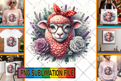 Cheerful PNG TSHIRT Designs, Cute Animals Product Image 1