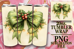 Blissful Dreams 20oz tumbler wrap, Christmas Product Image 1