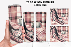 Cat Skinny Tumbler 20oz Wrap Design, Animal Tumbler Wrap Product Image 1