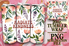 PRESENT OF LOVE 20oz TUMBLER WRAP, Flower Quote Product Image 1