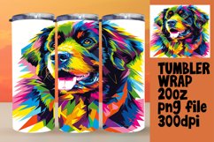 Eye-Catching Colorful Dog Wrap 20oz Design Product Image 1