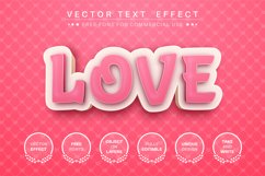 3D Love - editable text effect, font style Product Image 1