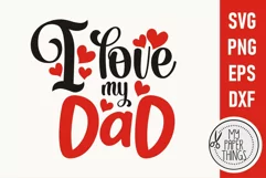 Valentine Baby svg | I love my Dad svg Product Image 2
