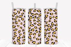 Barely Pink Leopard Print 20oz Skinny Tumbler Sublimation Product Image 1