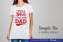 Father's Day Svg.  Hero Dad Designs, Super Hero Daddy Cut Files, Dad quotes Iron on Shirt Designs Product Image 3