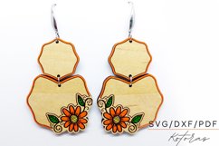 Two part Flower Earrings Digital Download Product Image 2