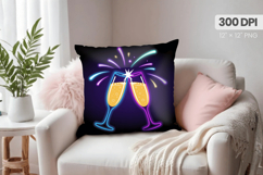 Happy New Year PNG Pillow, Festive New Year's Eve 2026 PNG Product Image 1