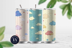 Pastel Cloud Pattern | Dreamy Sky Digital Paper Product Image 2