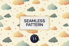 Pastel Cloud Pattern | Dreamy Sky Digital Paper Product Image 3