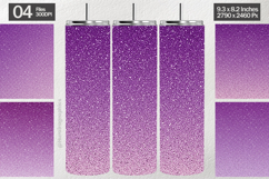 Lavender Ombre Glitter Tumbler Wrap| Tumbler Sublimation Product Image 1