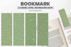 Sage Green Glitter Bookmarks PNG, Bookmark Sublimation Product Image 1