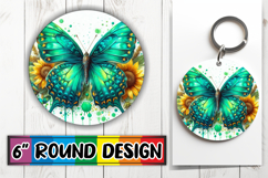 Enchanted Circle Keychain PNG, Butterfly Product Image 1