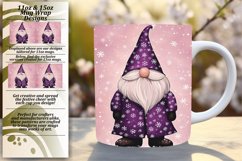 Festive Gnome 11oz 15oz Wrap Christmas Mug Sublimation Product Image 1