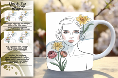 Magical 15oz Mug Wrap Png Design , Beauty Woman Product Image 1