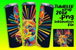 Dynamic Abstract Dog Tumbler Wrap 20oz Art Product Image 1