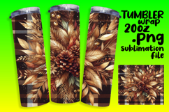 Personalized 20oz Artwork for Gifts , Autumn Flower Product Image 1