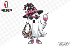 Valentine Ghost Sublimation Clipart - High Quality Design Product Image 1