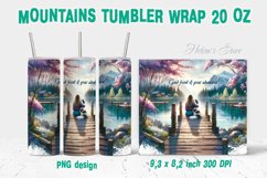 Mountains tumbler sublimation wrap 20 oz PNG Design BUNDLE Product Image 15