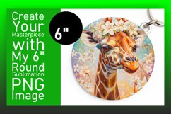 Spring Giraffe Patterns Sublimation Round Design Product Image 1