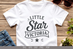 Little Star Victoria SVG Name Design for Printable Gifts Product Image 4