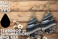 Sweet teardrop EARRINGS Gift PNG, Pattern Product Image 1