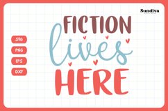 Kindle Lover - Reading Quote SVG | Fiction Lives Here Product Image 3
