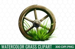 Watercolor Grass Clipart Product Image 1