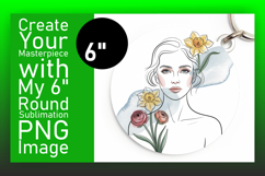 Bright Keychain Circle PNG Artwork , Beauty Woman Product Image 1