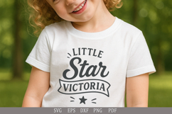 Little Star Victoria SVG Name Design for Printable Gifts Product Image 2