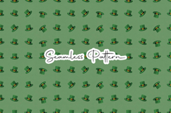 Lucky Clover Hat Seamless Patterns - Leprechaun &amp; Clovers Product Image 6