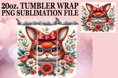 Cozy Sunsets 20oz tumbler wrap, Cute Animals Product Image 1