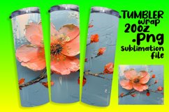Floral Radiance: Sublimation Tumbler Art Product Image 1