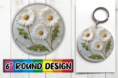 3D Floral Bliss: Circle Design Sublimation Product Image 1