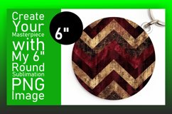 Glittery Stripe Pattern Round Design Sublimation Product Image 1