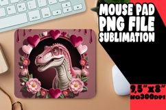 Bright Desk Pad Sublimation Design, Cute Dino Product Image 1