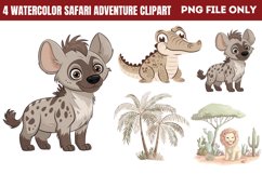Watercolor Safari Adventure Clipart PNG Product Image 1