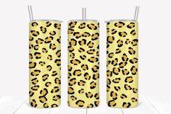Buttercup Leopard Print 20oz Skinny Tumbler Sublimation Product Image 1